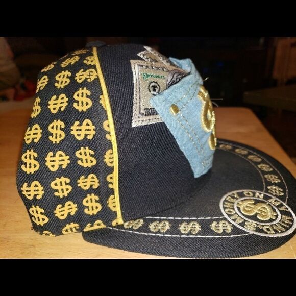 Men's Unipro Size Medium Vintage Money Hat💲Cap - Picture 2 of 5